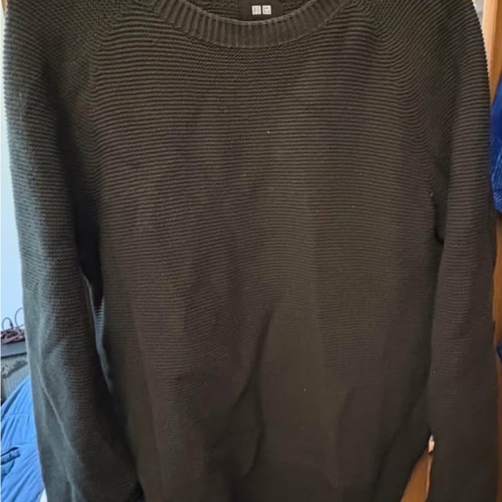 Uniqlo Men's Dark Green Sweater Cardigan